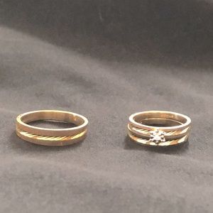 His and Hers Travel Wedding Ring Set